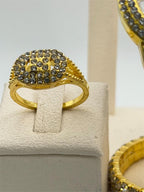 Gold-tone 6-piece jewelry set including watch, bracelet, ring, necklace, and earrings from Republic Mercantile.