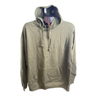 Green Fruit of the Loom men's EverSoft fleece sweatshirt hoodie, size XL, with a pullover design and cozy fleece material.