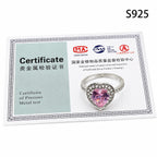 Sterling silver pink heart gem ring in size 6.5 by Republic Mercantile, featuring a sparkling pink heart-shaped gemstone.