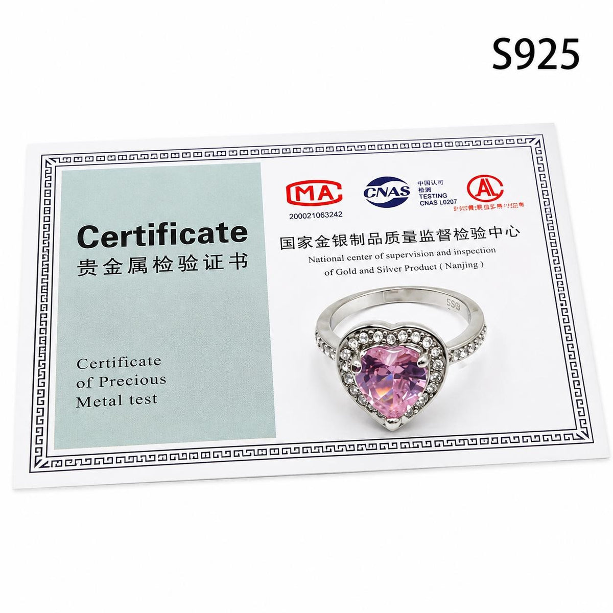 Sterling silver pink heart gem ring in size 6.5 by Republic Mercantile, featuring a sparkling pink heart-shaped gemstone.