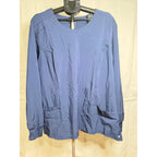 Cherokee Infinity Blue Scrub Top with Pockets - Size 3XL
