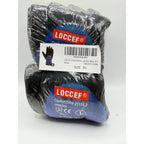 LOCCEF winter work gloves, thermal freezer gloves paired for cold weather outdoor tasks, showing black and gray insulated gloves.