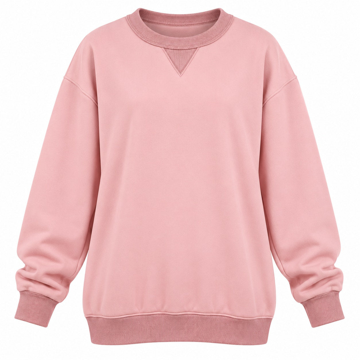 MOSHU women's cotton crewneck sweatshirt with long sleeves and acid wash finish, size large, casual and comfortable fit