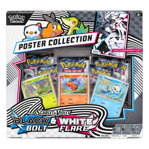 Sealed Pokémon Scarlet & Violet Poster Collection with 156 cards featuring colorful Pokémon artwork and vibrant card designs.