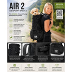 NEW Black K9 Sport Sack Air 2 Pet Carrier Backpack