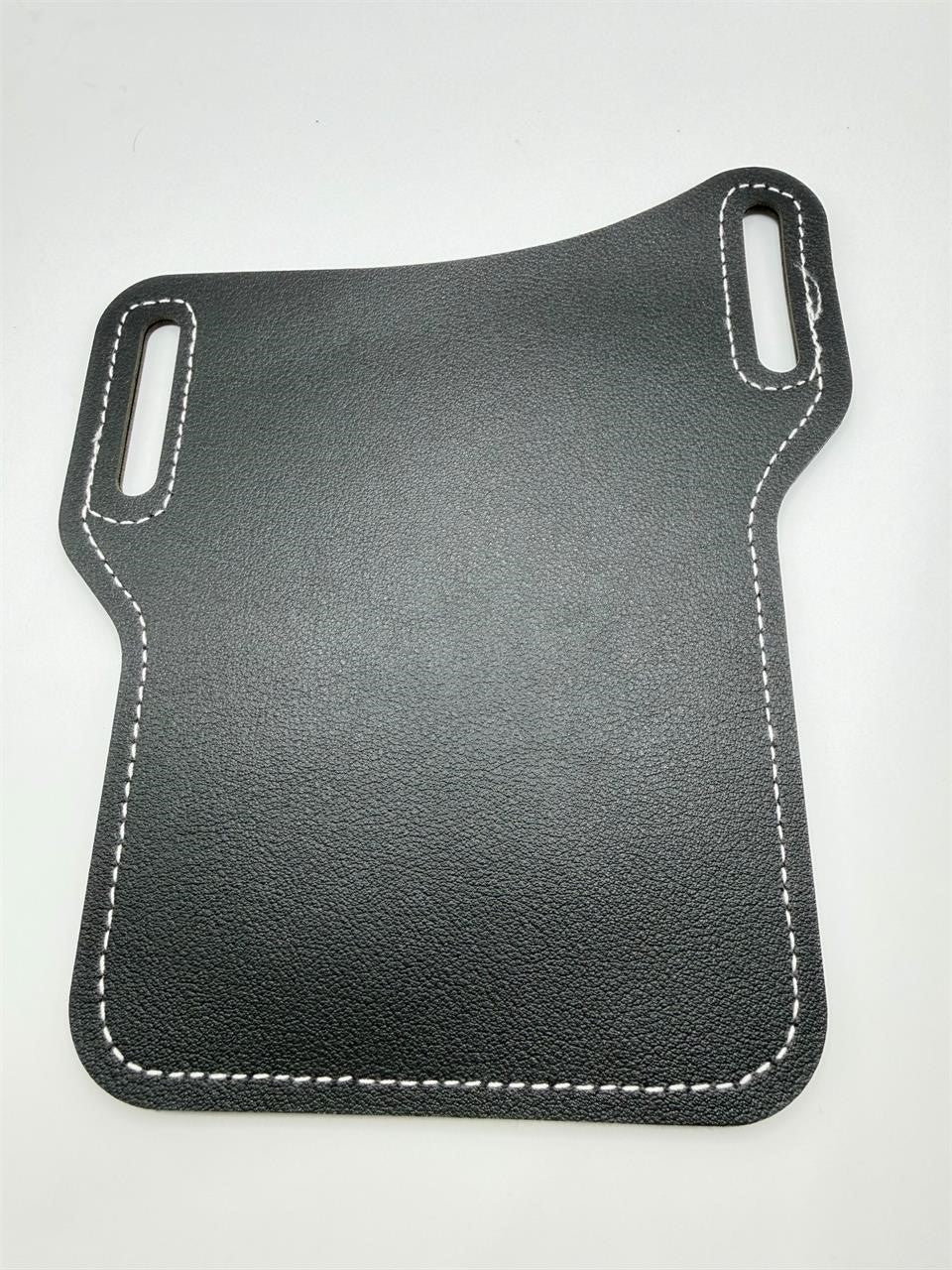 Black Republic Mercantile cell phone holster with belt clip, designed for secure belt carry and easy access.