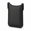 Black Republic Mercantile cell phone holster with belt clip, designed for secure belt carry and easy access.