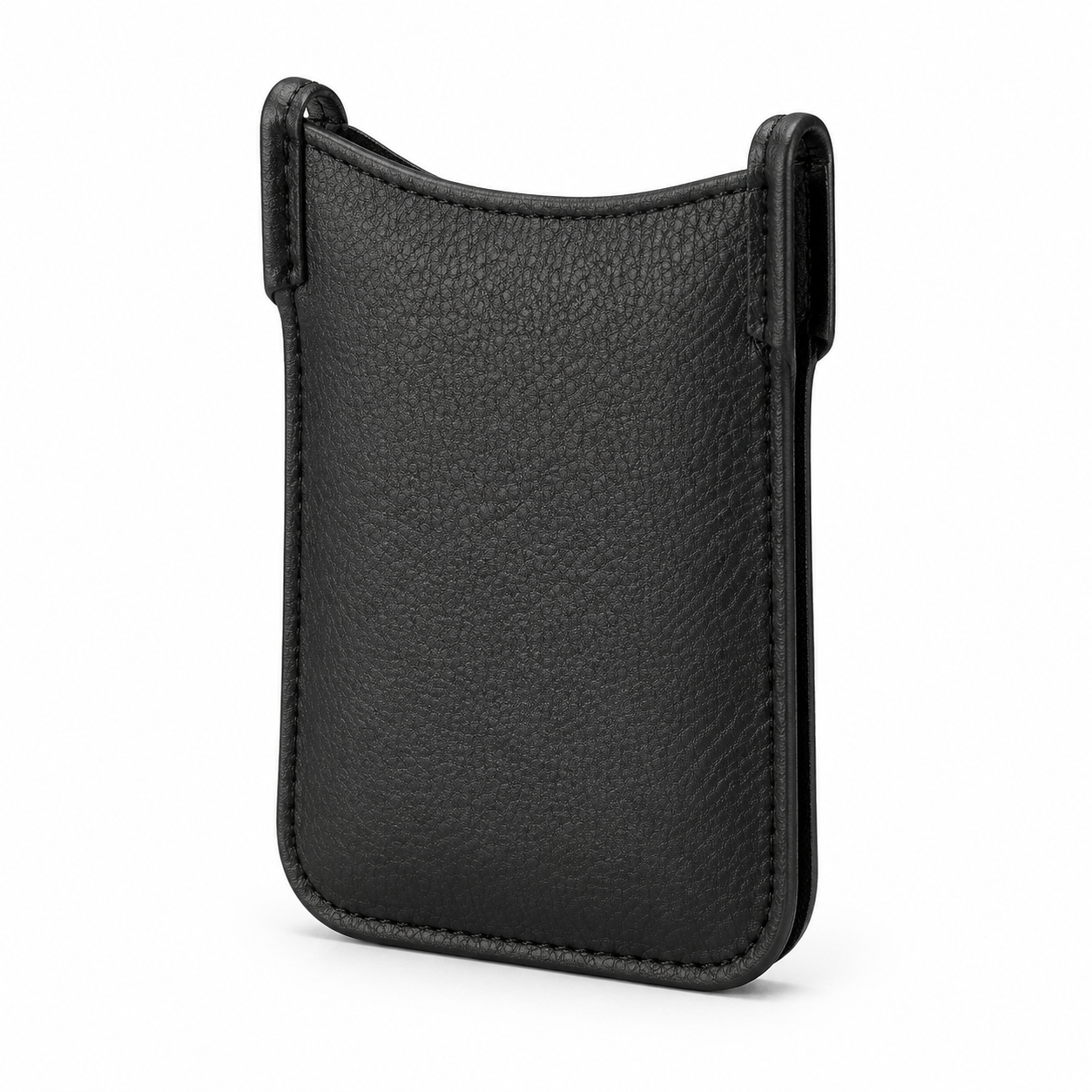Black Republic Mercantile cell phone holster with belt clip, designed for secure belt carry and easy access.