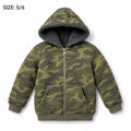 Coney Island Boy's Camo Sherpa-Lined Zip-Up Hoodie Size 5/6
