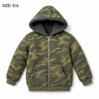 Coney Island Boy's Camo Sherpa-Lined Zip-Up Hoodie Size 5/6