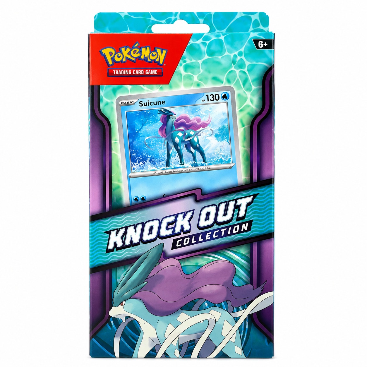 Unopened 2026 Pokémon Knockout Collection Suicune box featuring artwork of Suicune from Pokémon series.