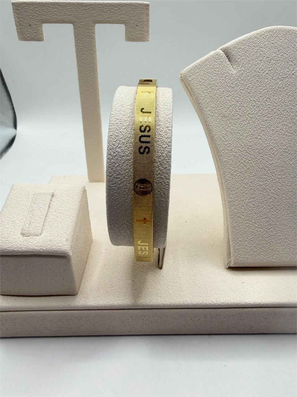 Stainless Steel Golden Ladies Christian Bracelet