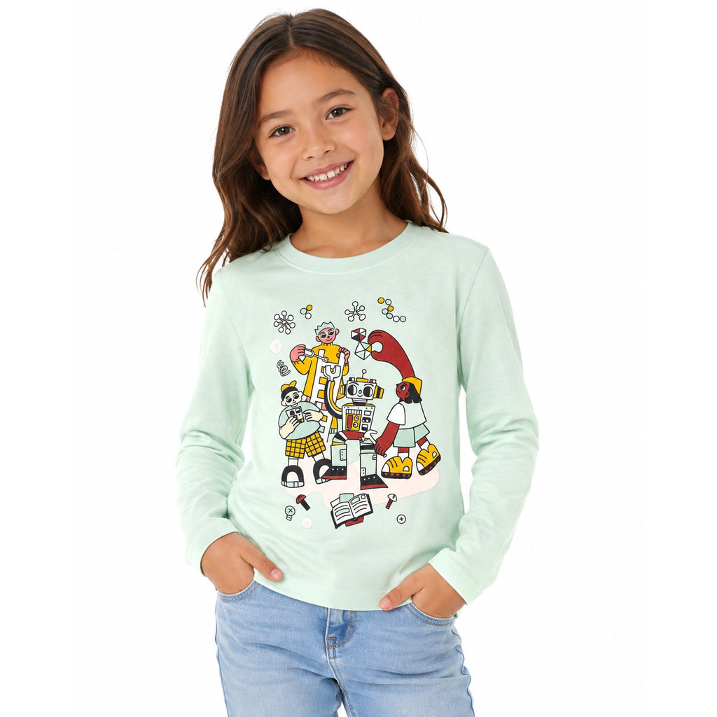Cat & Jack Girls Long Sleeve Shirt Size 6/7
