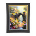 12x16 inch art print on canvas of Old Creek Bridge with 16x20 mat, by Republic Mercantile, showcasing scenic bridge landscape.