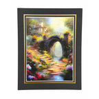 12x16 inch art print on canvas of Old Creek Bridge with 16x20 mat, by Republic Mercantile, showcasing scenic bridge landscape.