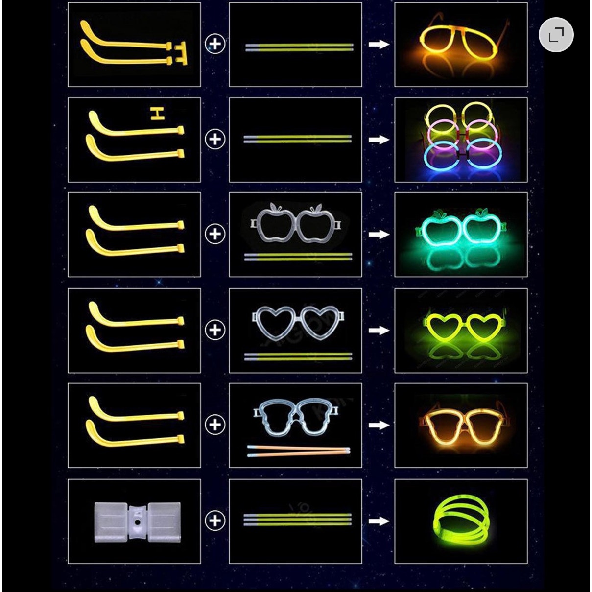 Set of 100 Sfaro neon glow stick party tubes, 8-inch light sticks with connectors for vibrant nighttime celebrations.
