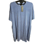 Fantaslook Blue & White Dress, Short-Sleeve Size 2XL