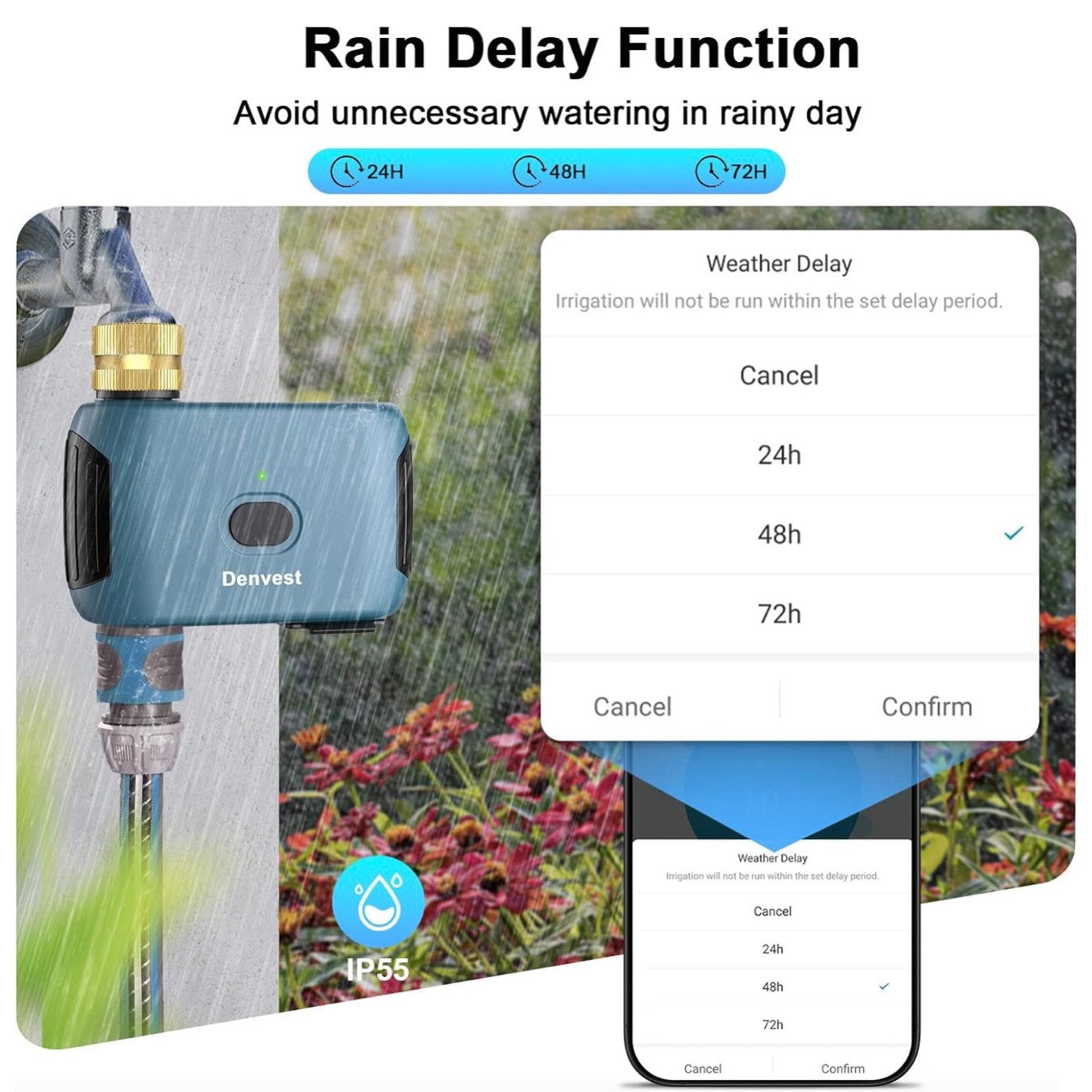 Denvest Smart Wifi Water Timer with Voice Control