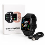 Pink Tikland P98-PK Smart Watch with 1.96-inch display showing digital watch face and fitness tracking features.