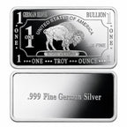 German silver collectible bar by CMC Mint, 1 Troy oz .999 fine alloy, featuring detailed mint design and inscriptions.
