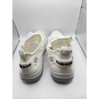 Women's white athletic sneakers by Republic Mercantile, size 6.5 US, Euro 37, featuring breathable mesh and sporty design.