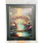 12x16 inch canvas art print of a flower bridge with 16x20 mat by Republic Mercantile, showcasing vibrant floral and bridge details.