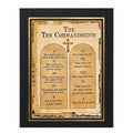 12x16 inch art print on canvas of the Ten Commandments, displayed with a 16x20 mat, by Republic Mercantile.