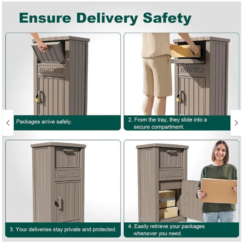Lockable Outdoor Anti-Theft Parcel Package Delivery Box Drop Box