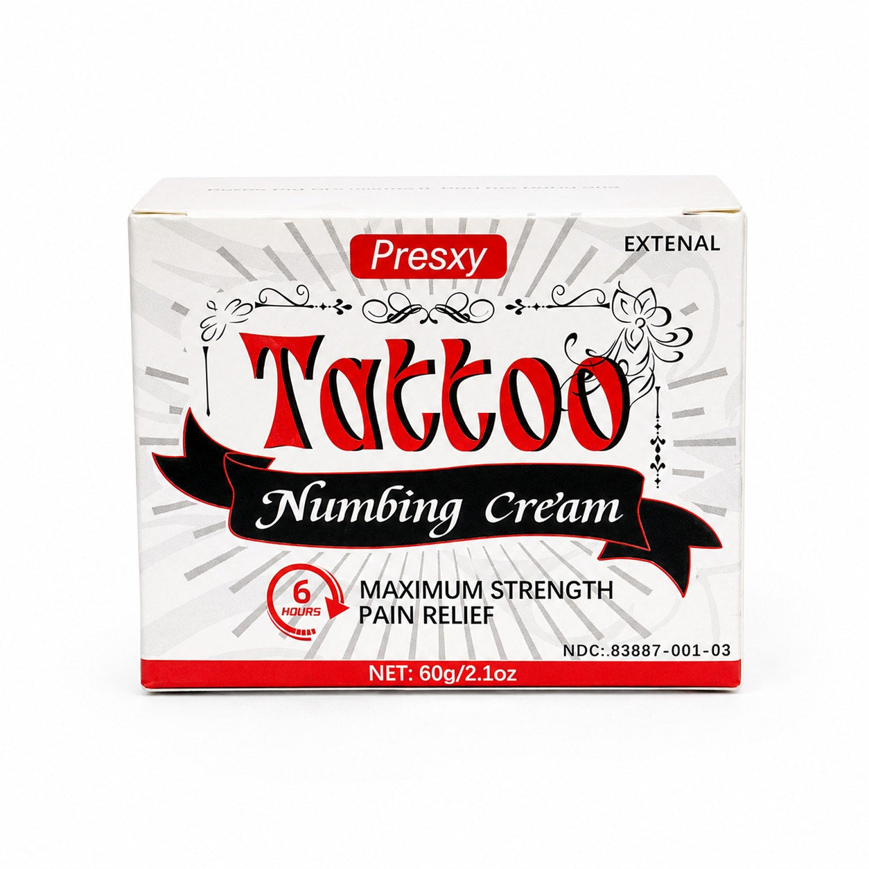 Tattoo Numbing Cream Maximum Strength Pain Relief 60g 2.1oz