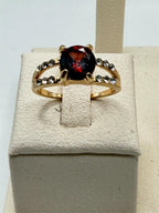 Gold tone gem ring in size 8.5 from Republic Mercantile showcasing a stylish fashion jewelry design.