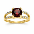 Gold tone gem ring in size 8.5 from Republic Mercantile's fashion jewelry collection, featuring a sparkling gemstone setting.