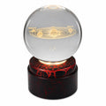 3D Etched Crystal Globe LED Light with Spinner Display Base