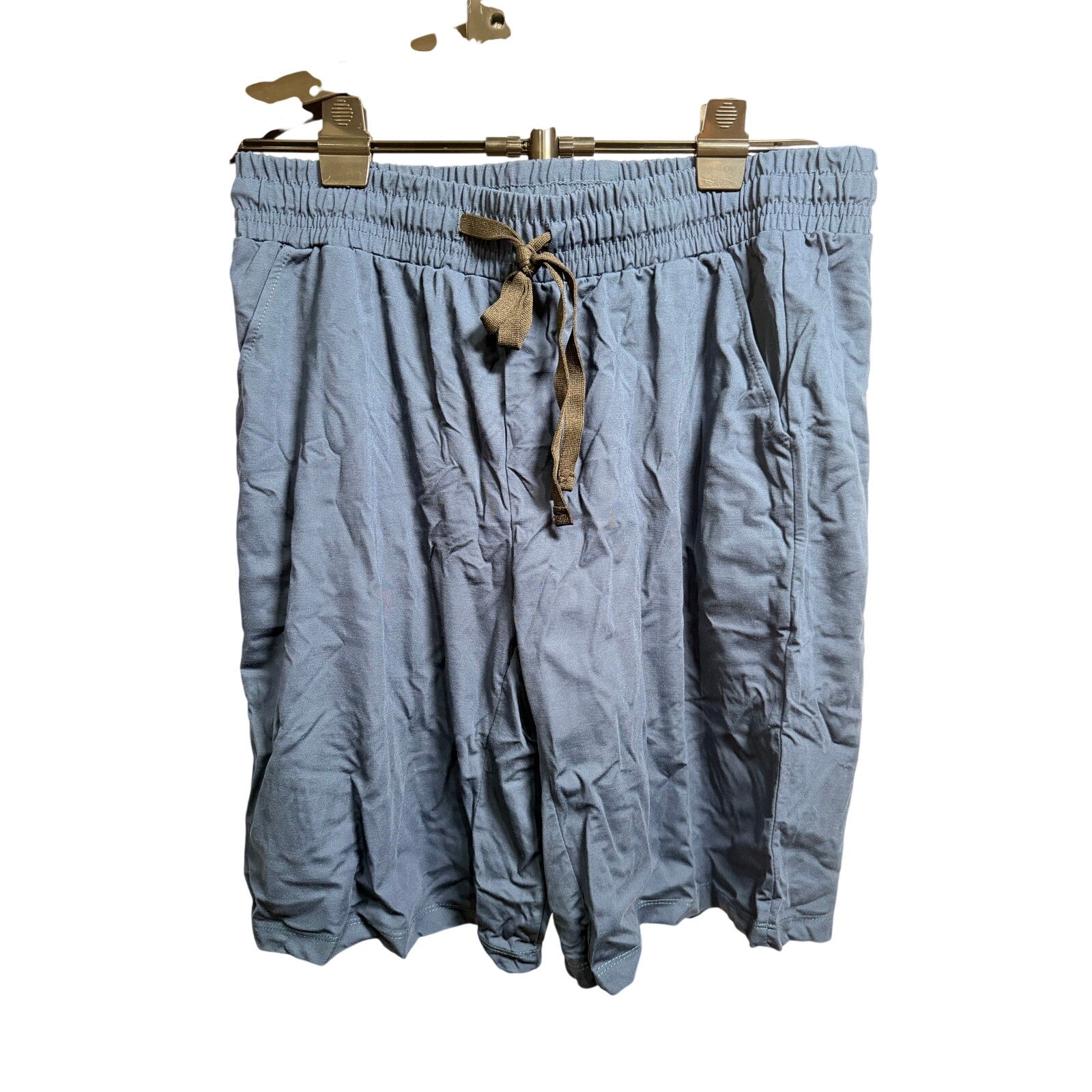 Men's Sportswear Shorts with Pockets & Drawstring Blue Size XL