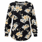 Fantaslook women's casual long sleeve crewneck shirt in size L, shown in a relaxed fit with a solid color and comfortable fabric.