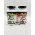 Midakolla Daily Fruits and Veggies supplement box with 30 daily servings of fresh-looking fruits and vegetables.