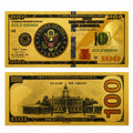 US Army Commemorative Gold-Foil Note by Republic Mercantile, featuring detailed gold foil design and military imagery.