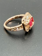 Rose gold fashion gem ring in size 6 with sparkling gemstone setting, stylish jewelry from Republic Mercantile.