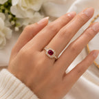 Rose gold fashion gem ring in size 6 with sparkling gemstone setting, designed by Republic Mercantile.