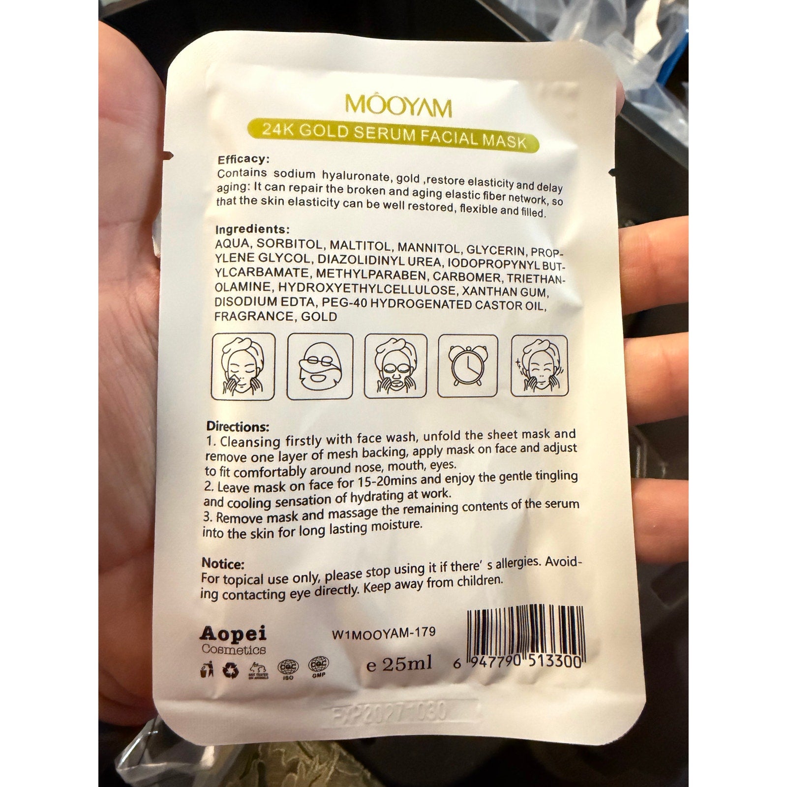 Mooyam 6 Variety 12 Pack Korean Face Masks