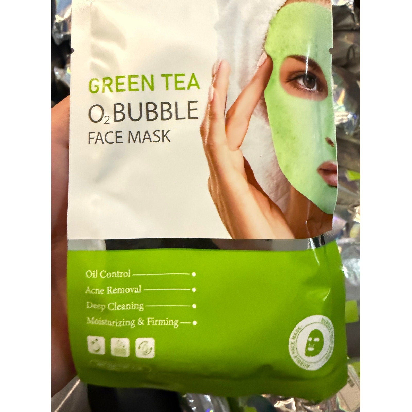 Mooyam Green Tea O2 Bubble Face Mask 10-pack