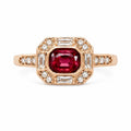 Rose gold fashion gem ring in size 6 by Republic Mercantile, featuring a sparkling central gemstone and delicate band design.