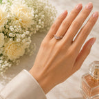 Rose gold fashion gem ring in size 6 with a sparkling gemstone, stylish jewelry piece from Republic Mercantile.