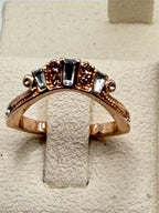 Rose gold fashion gem ring in size 6 featuring sparkling gemstone accents, by Republic Mercantile.