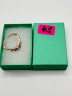 Rose gold fashion gem ring in size 6 with sparkling gemstone, stylish jewelry by Republic Mercantile.