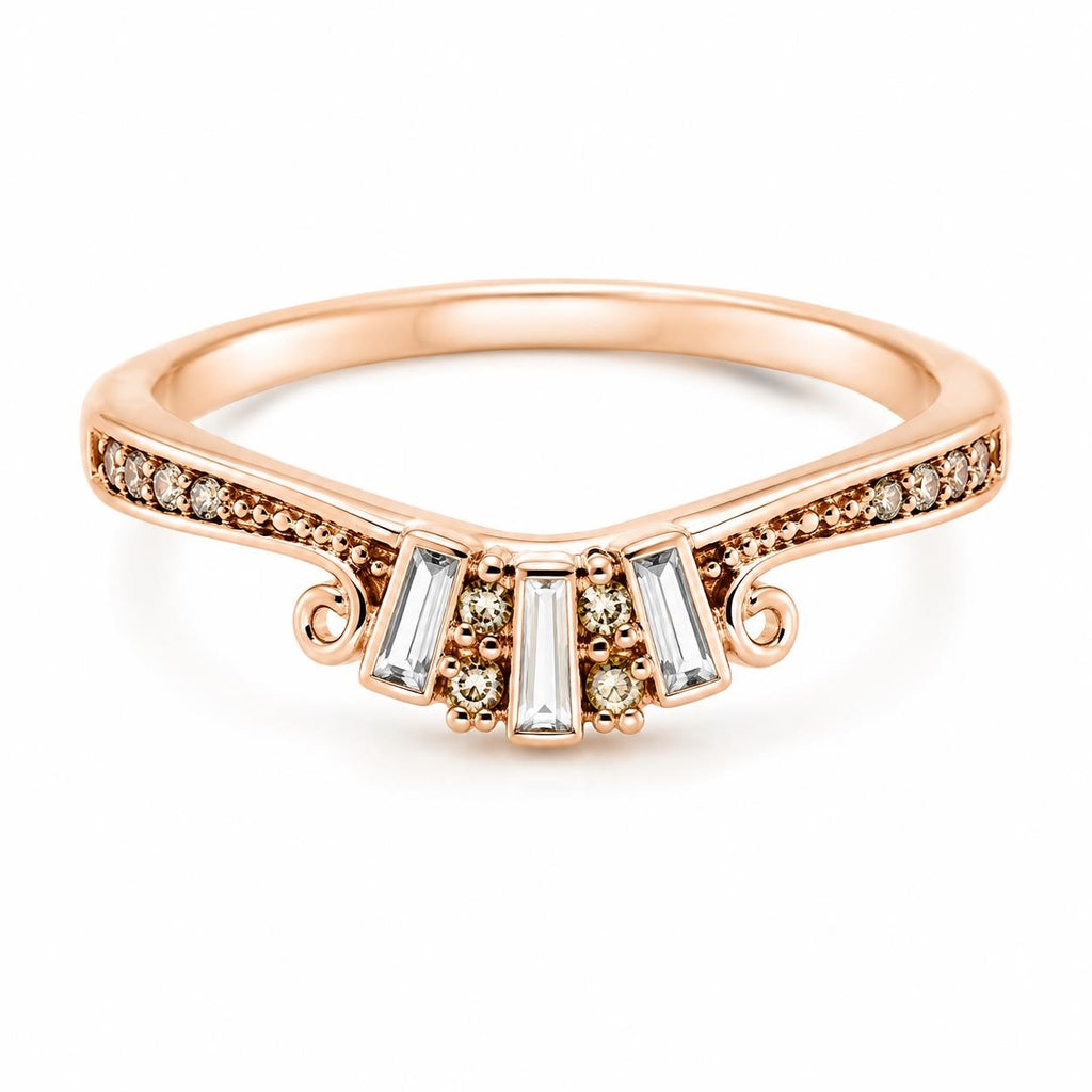 Rose gold fashion gem ring in size 6 with sparkling gemstone setting, stylish jewelry by Republic Mercantile.
