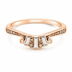 Rose gold fashion gem ring in size 6 with sparkling gemstone setting, stylish jewelry by Republic Mercantile.