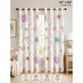 Boho 42x84 Two-Panel Rainbow Floral Curtains