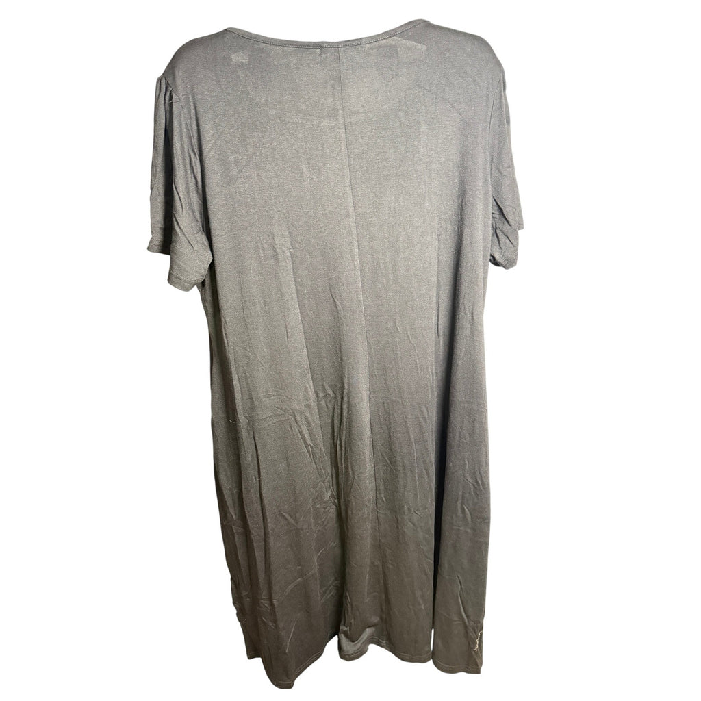 Fantaslook Black Casual Dress Short Sleeve Size 2XL