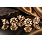 1ct Champaign Moissanite Round 6.5mm VVS1 Loose Gemstone GRA Card & Case Certified