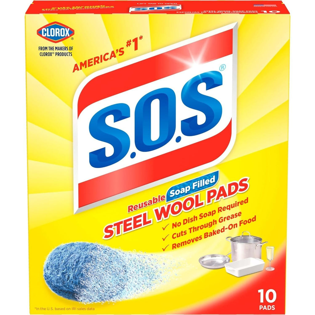 2-Pack of S.O.S-Steel Wool Soap Pads, 10 Ct (20 Total)